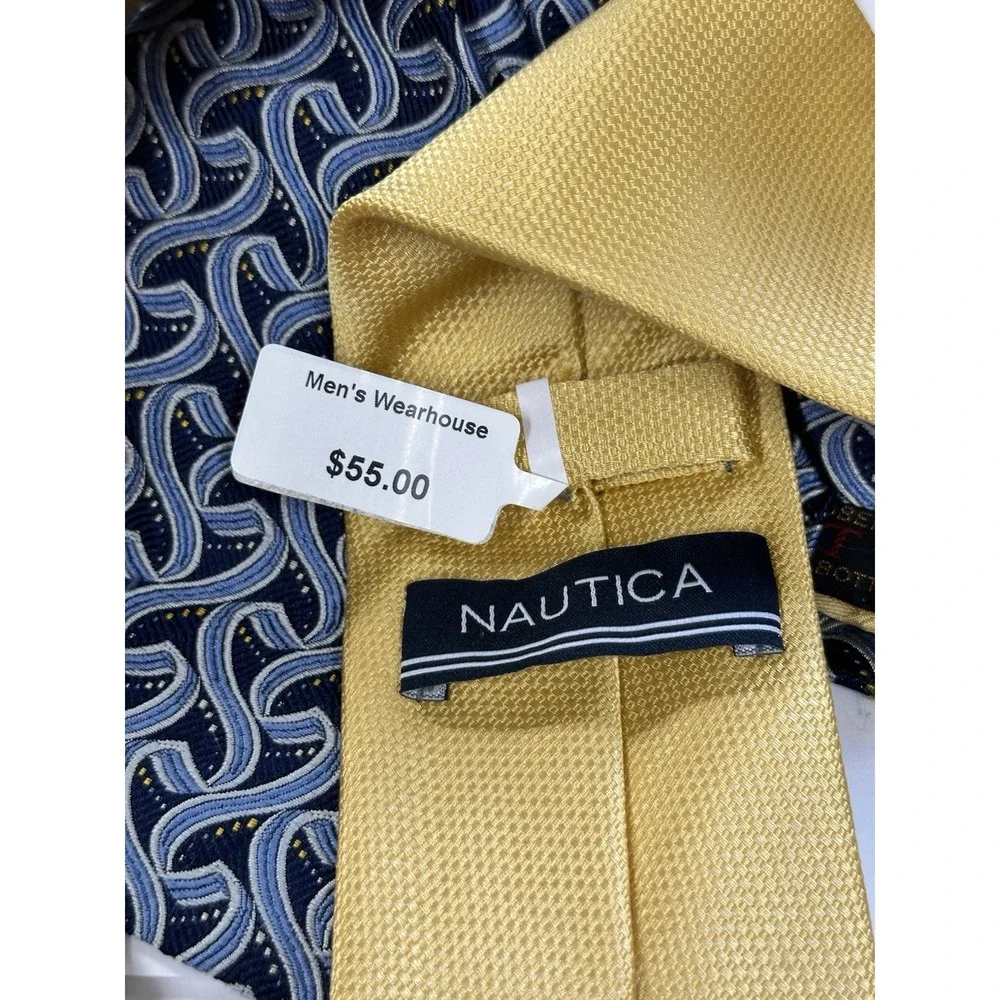 Robert‎ Talbots Men's Tie Extra Long and A New with Tags Nautica Tie 100% Silk